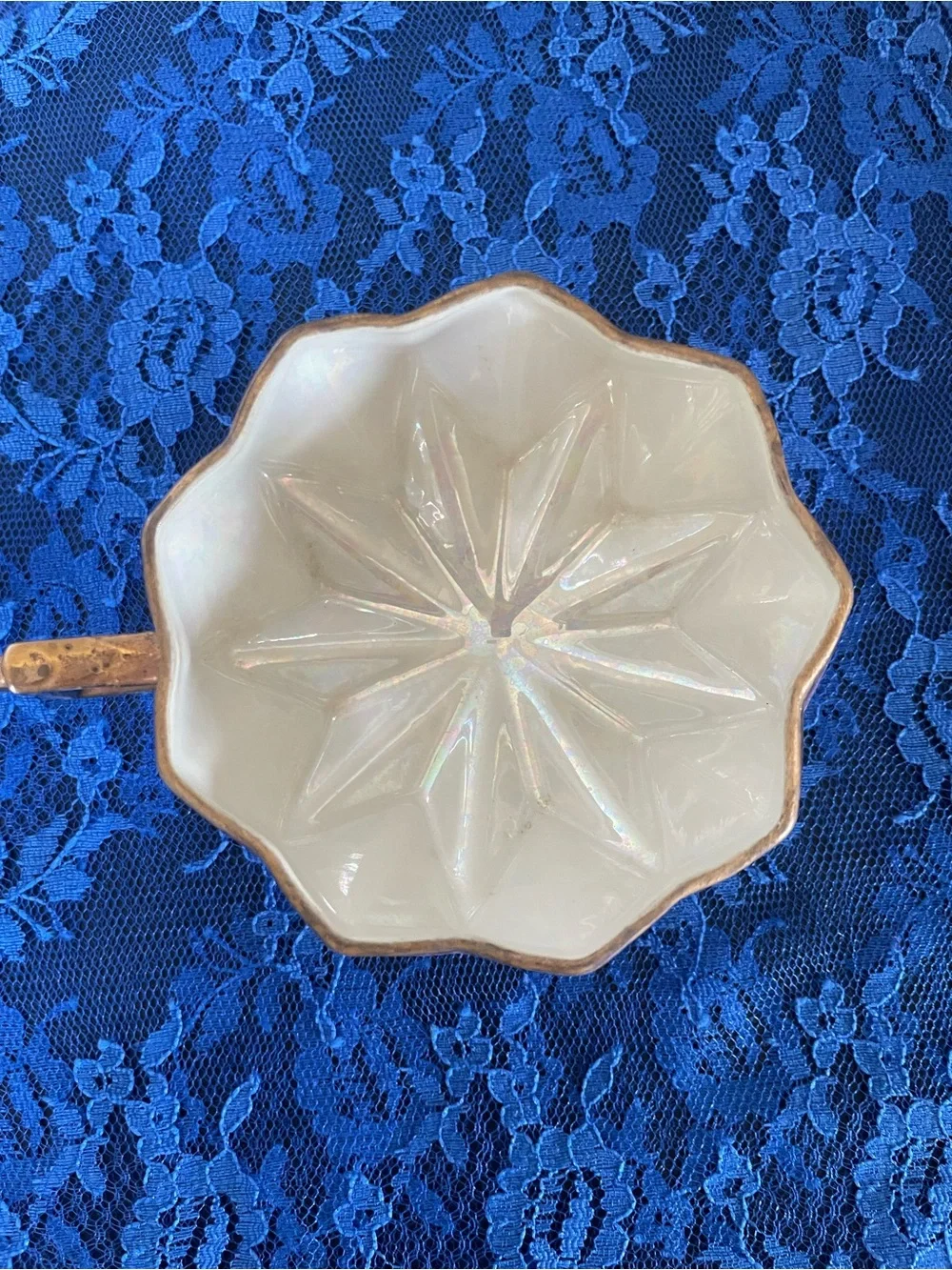 Vintage Castle China Pink Iridescent Porcelain Cup & Saucer